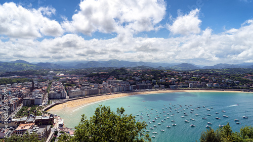 4K panoramic views of San Sebastian, Spain