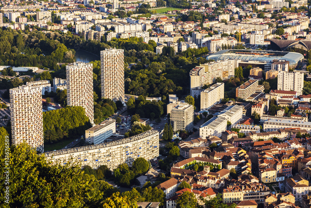 Grenoble architecture - aerial view