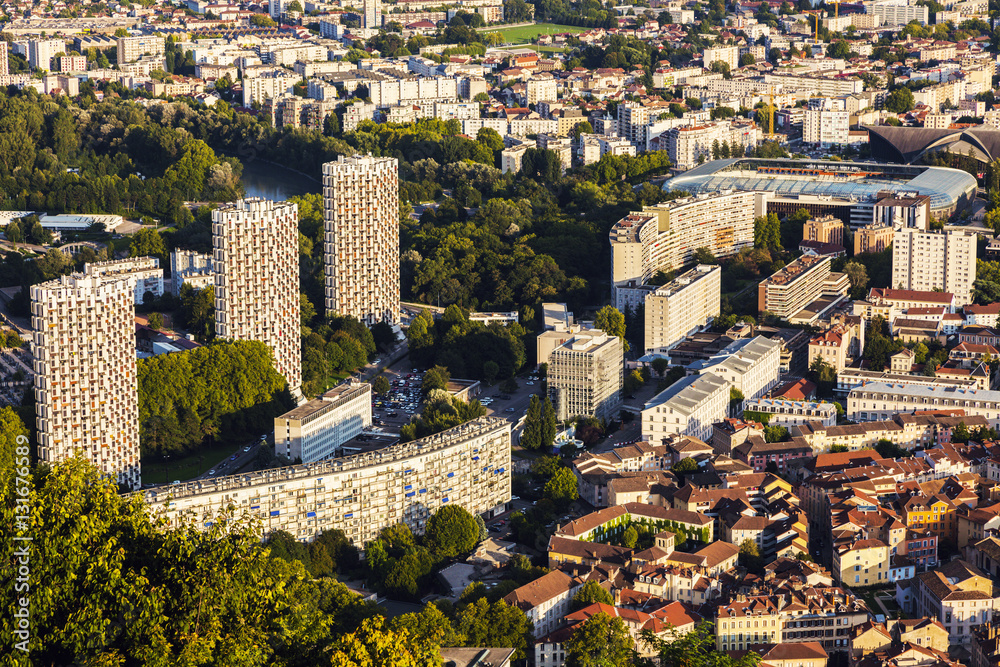 Obraz premium Grenoble architecture - aerial view