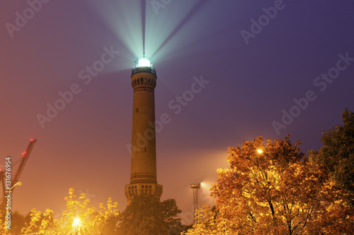 Swinoujscie lighthouse at evening