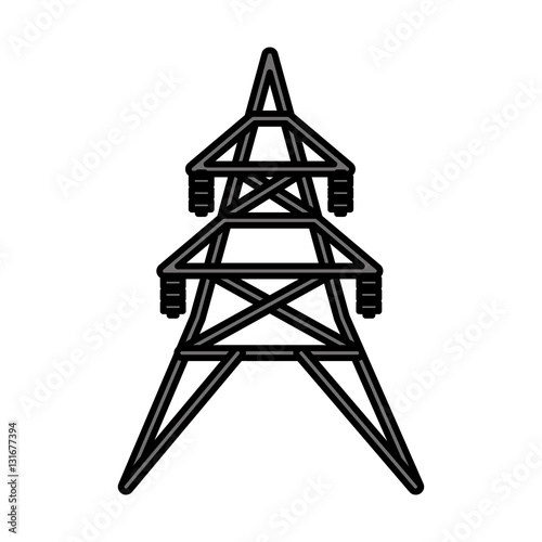 energy tower isolated icon vector illustration design