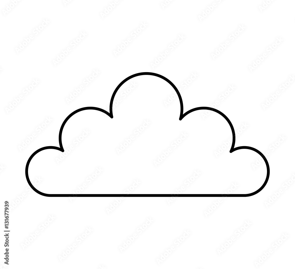 cloud silhouette isolated icon vector illustration design