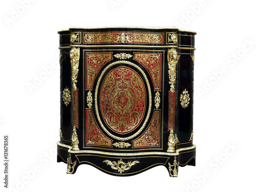 century Boulle Cabinets French Sideboard inlay with red tortoise shell photo