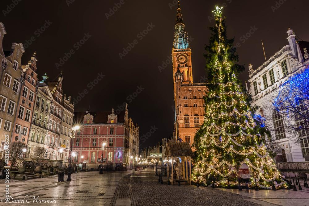 Gdańsk nocą