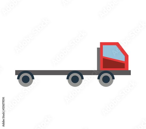 Low bed truck icon vector illustration design