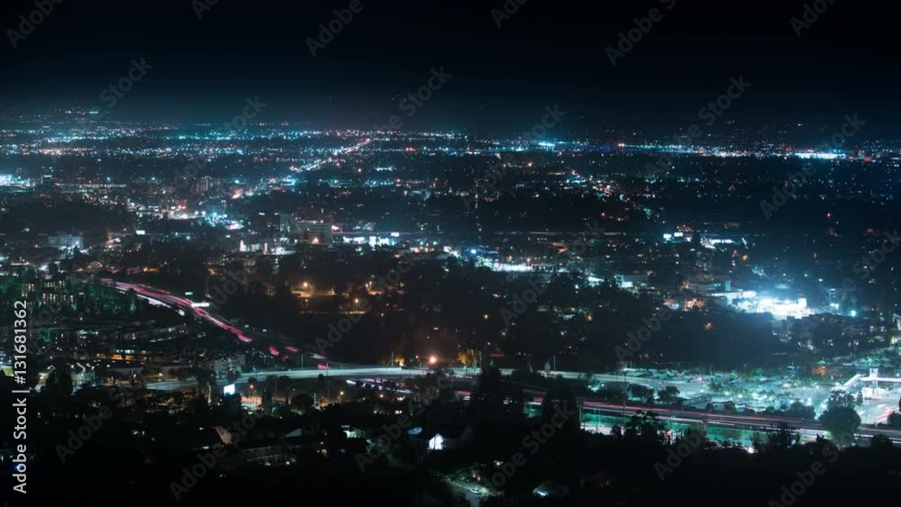 San Fernando Valley Night Time Lapse 31 Cityscape California USA San Fernando Valley Night Time Lapse 31 Cityscape California USA