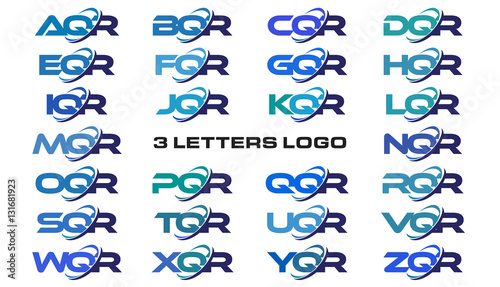 3 letters modern generic swoosh logo AQR, BQR, CQR, DQR, EQR, FQR, GQR, HQR, IQR, JQR, KQR, LQR, MQR, NQR, OQR, PQR, QQR, RQR, SQR, TQR, UQR, VQR, WQR, XQR, YQR, ZQR photo