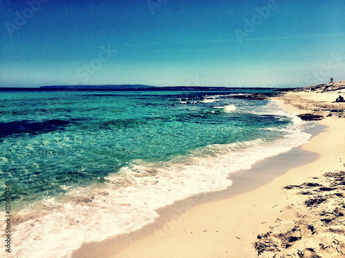 Fototapeta Naklejka Na Ścianę i Meble -  Beatiful Sunny Beach day in Formentera Spain.
