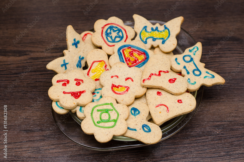 Cookies with a random superheroes Cookies with a random superheroes