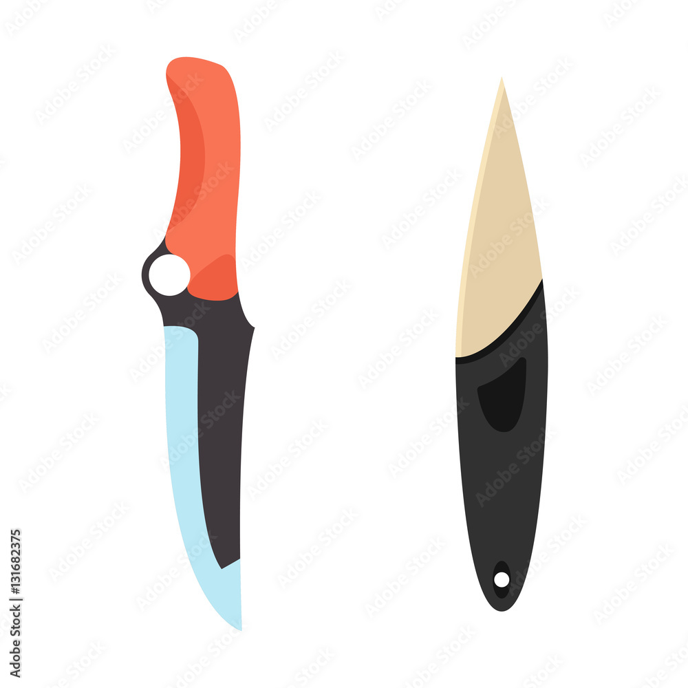 Knifes weapon vector illustration. Knifes weapon vector illustration.
