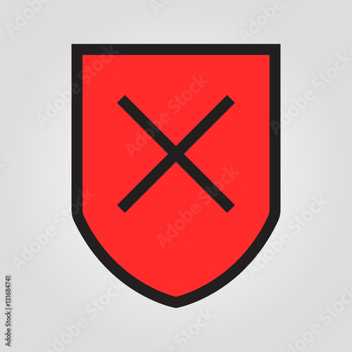 Blocking icon in trendy flat style isolated on grey background. Internet and ecommerce symbol for your design, logo, UI. Vector illustration, EPS10.