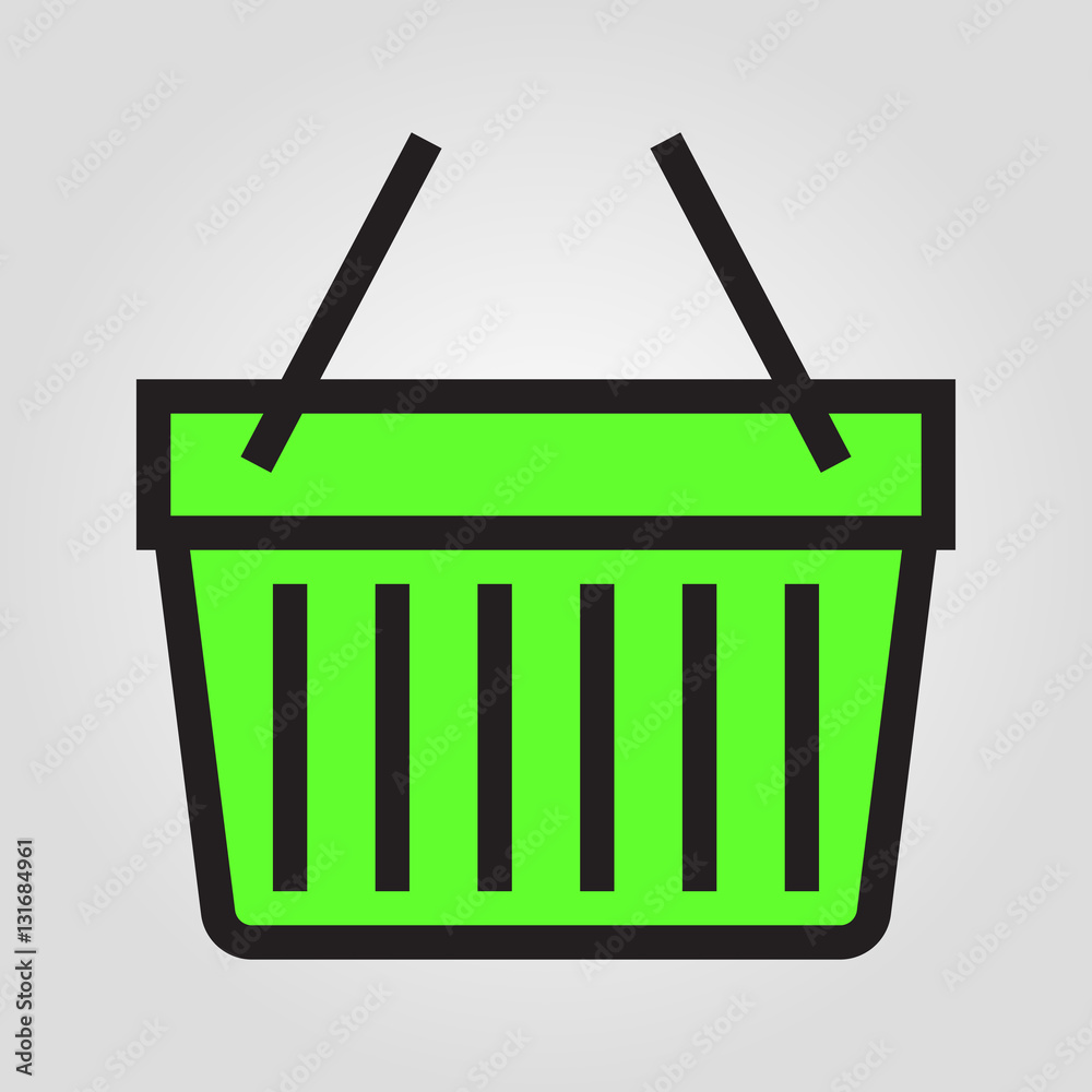 Basket shopping icon in trendy flat style isolated on grey background. Internet and ecommerce symbol for your design, logo, UI. Vector illustration, EPS10. Basket shopping icon in trendy flat style isolated on grey background. Internet and ecommerce symbol for your design, logo, UI. Vector illustration, EPS10.