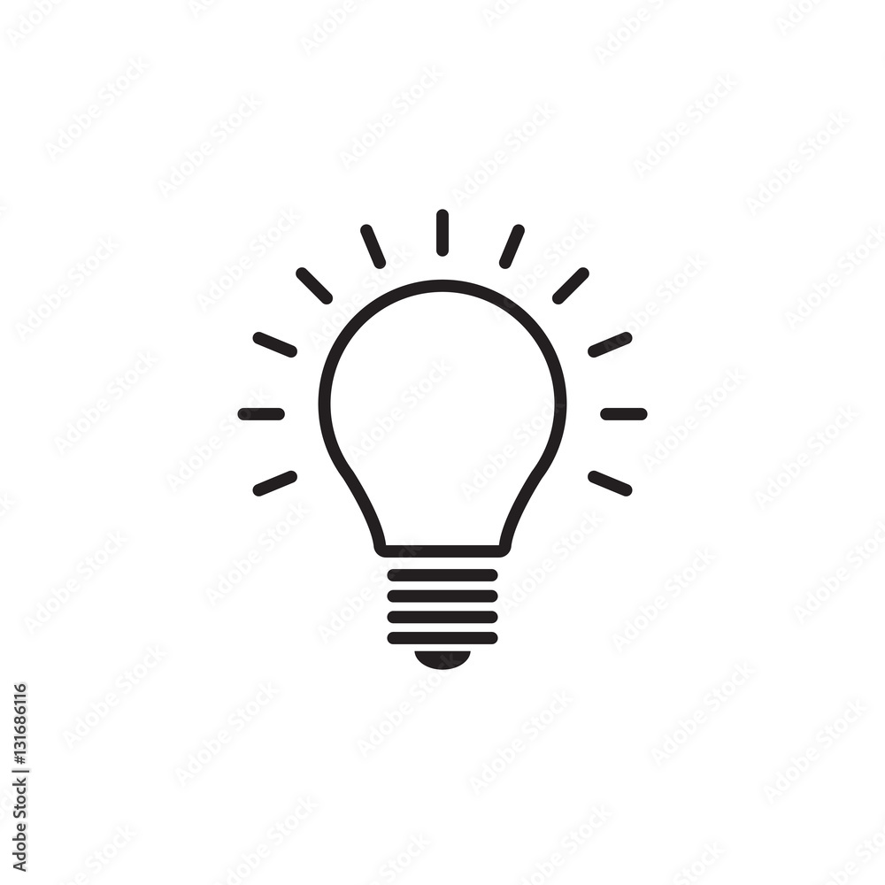 light bulb icon isolated on white background light bulb icon isolated on white background