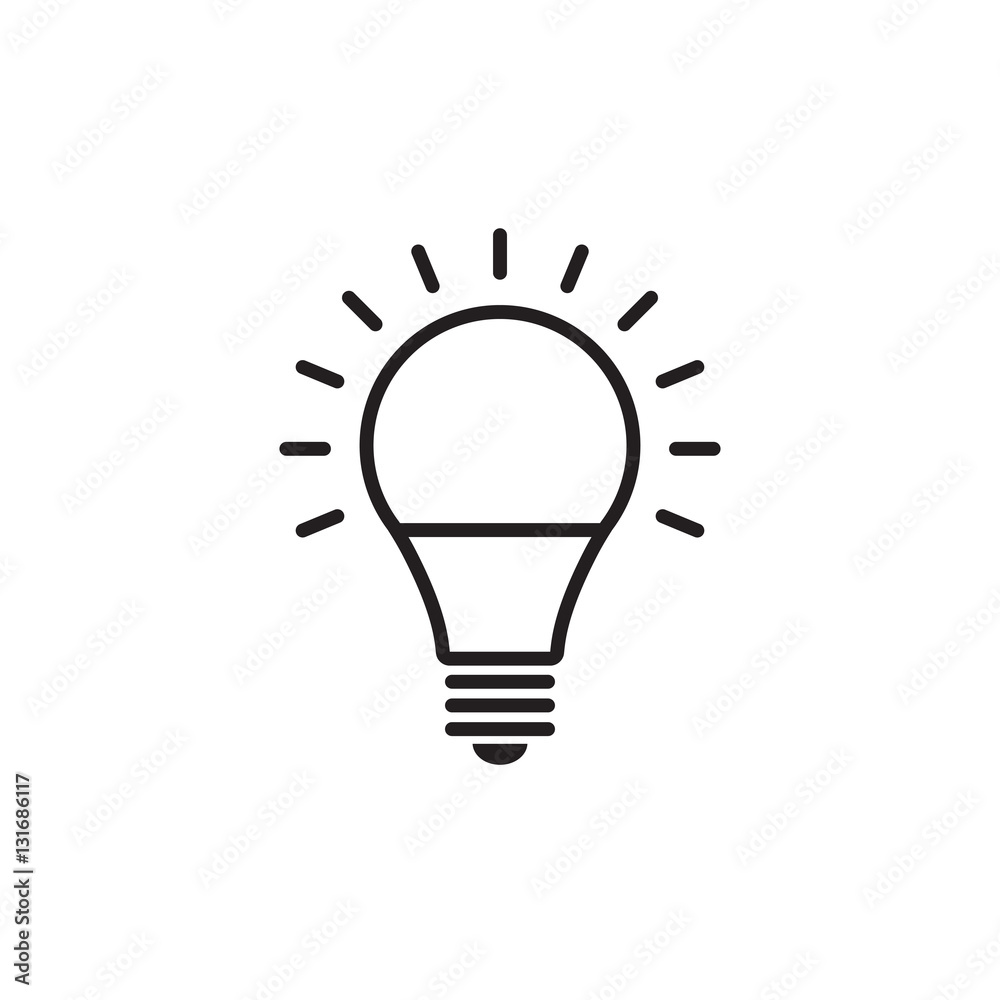 light bulb icon isolated on white background light bulb icon isolated on white background