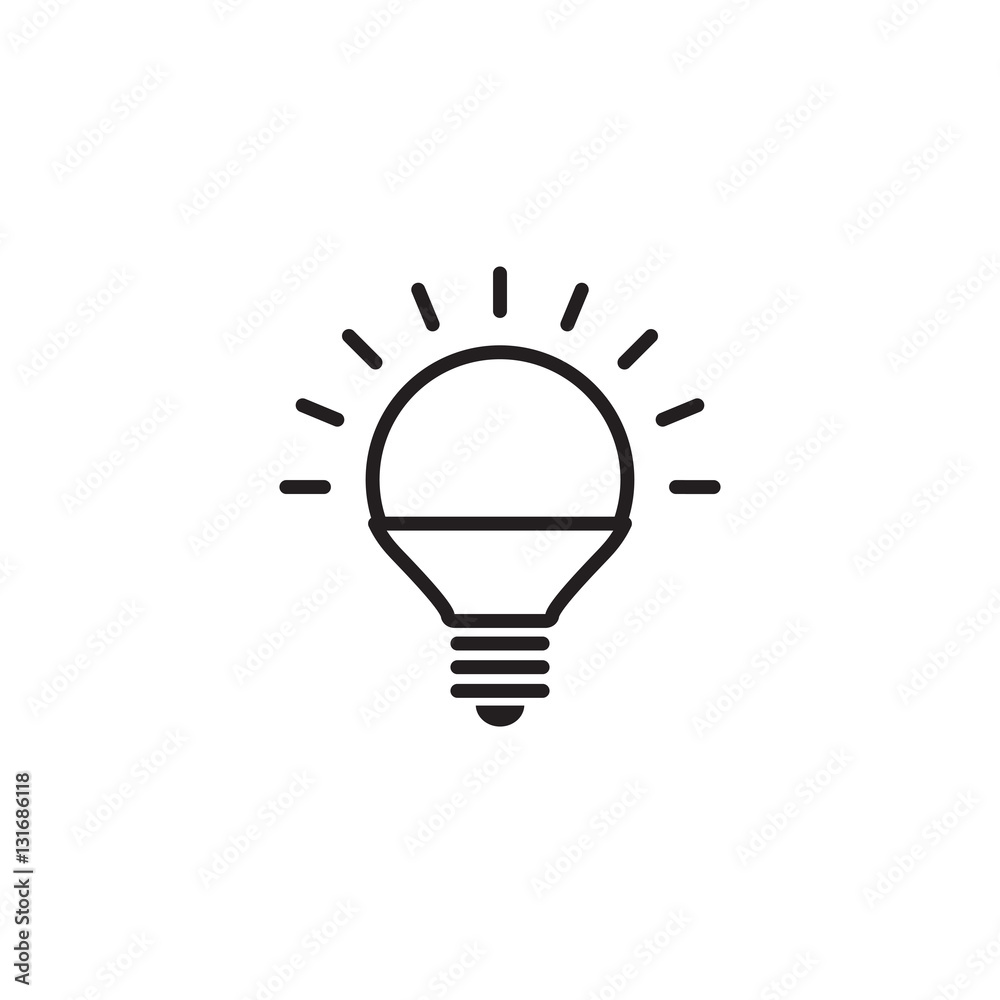 light bulb icon isolated on white background light bulb icon isolated on white background