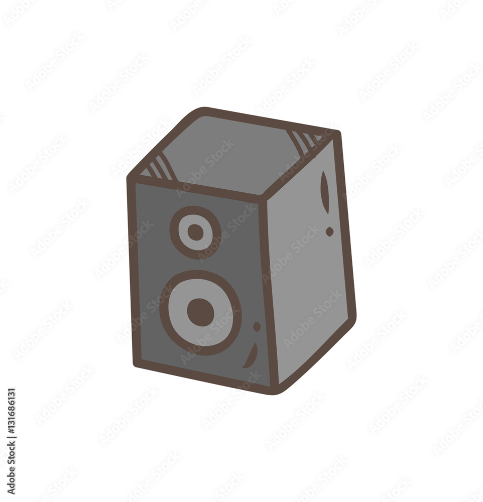 Loud speaker doodle isolated on white background Loud speaker doodle isolated on white background