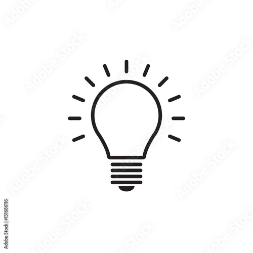 light bulb icon isolated on white background