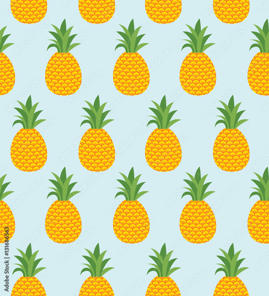 Pineapple summer background Stock Vector Adobe Stock
