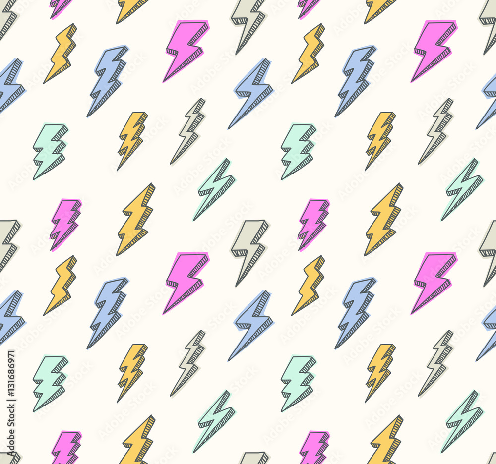 Thunder seamless background Thunder seamless background