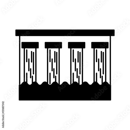 hydroelectric dam isolated icon vector illustration design