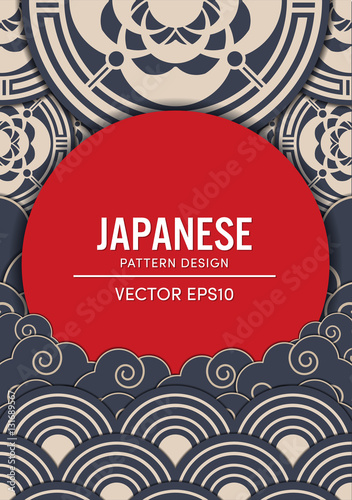Japanese pattern design vector EPS10
