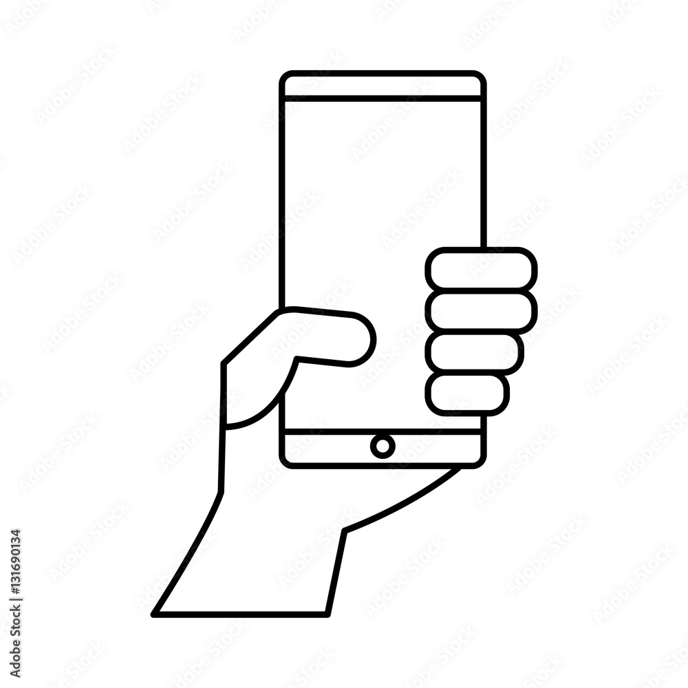 smartphone technology line icon vector illustration design smartphone technology line icon vector illustration design