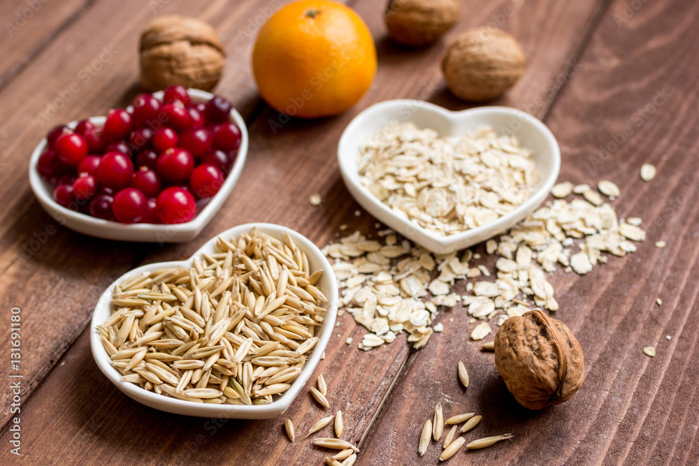 concept healthy for heart food on wooden background concept healthy for heart food on wooden background