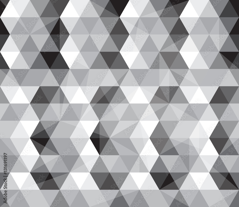Fototapeta premium Abstract Geometry Seamless Pattern Background Black and White