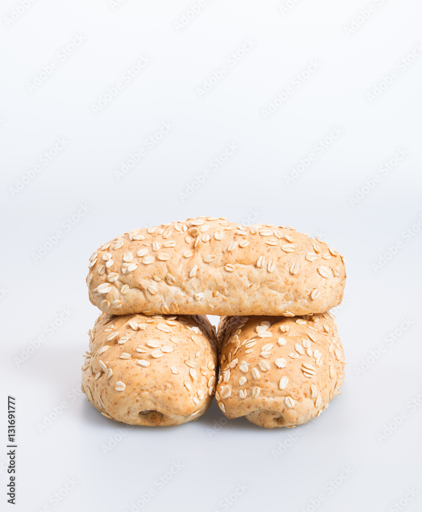 bread or oat bread on the background.