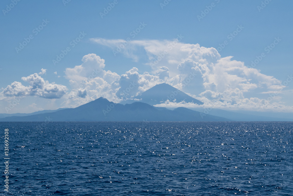 Mount Agung with ocean view in Bali, Indonesia Mount Agung with ocean view in Bali, Indonesia