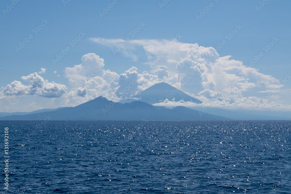 Mount Agung with ocean view in Bali, Indonesia