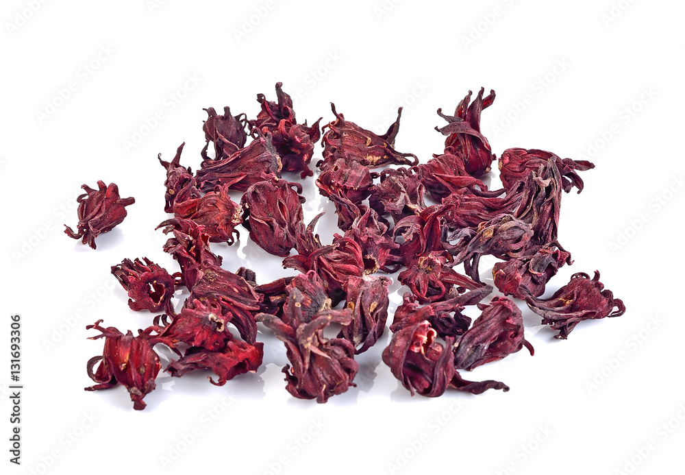 Obraz premium Dried roselle isolated on white background