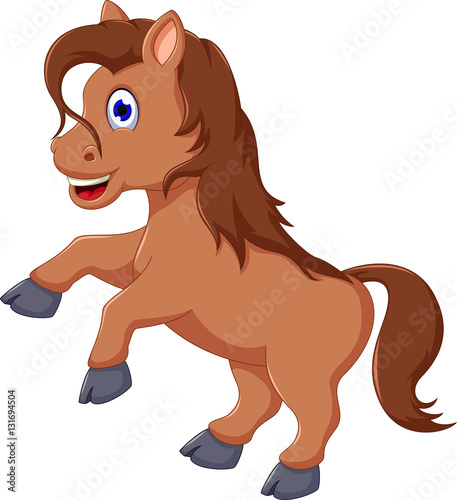 cute horse cartoon running
