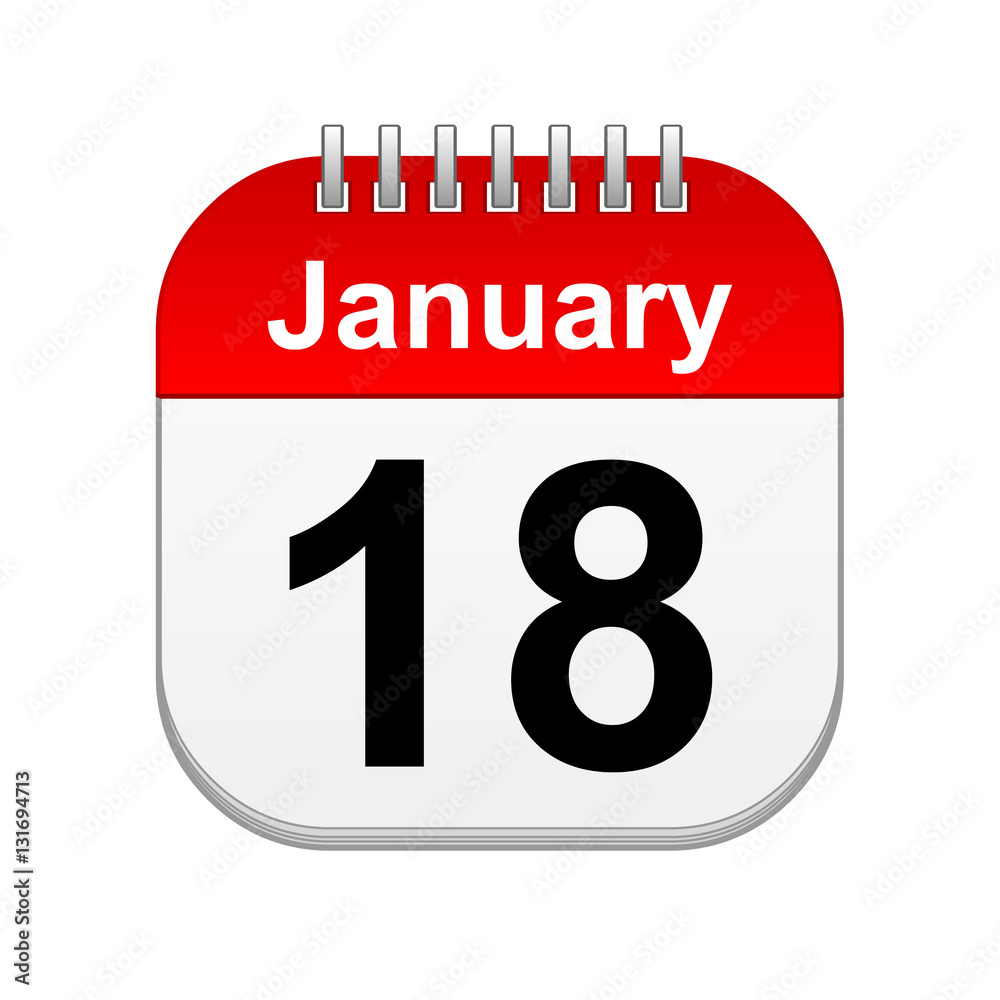 January 18 calendar icon January 18 calendar icon