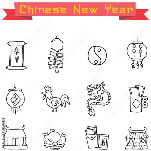 Icon of Chinese object collection