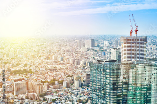 Sticker Asia Business concept for real estate and corporate construction - panoramic mod