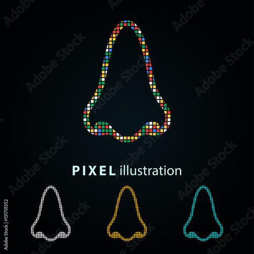 Nose - pixel illustration.