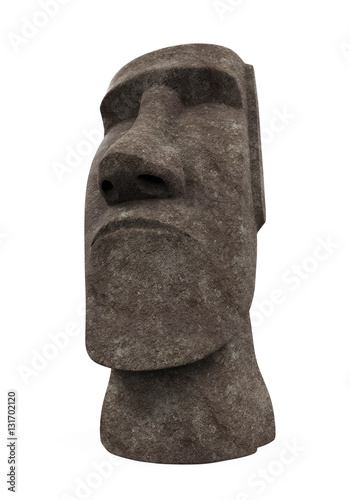 Obraz na plátně Moai Statue Isolated