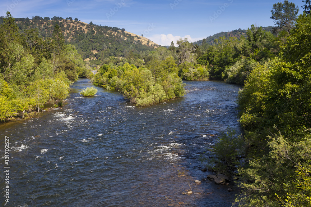 South Fork of the American River near Marshall Gold Discovery State Historic Park. A popular place to pan for gold.