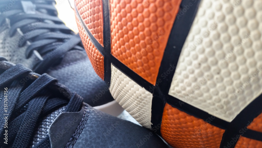 Fototapeta premium shoes and ball represent the desire to play sports