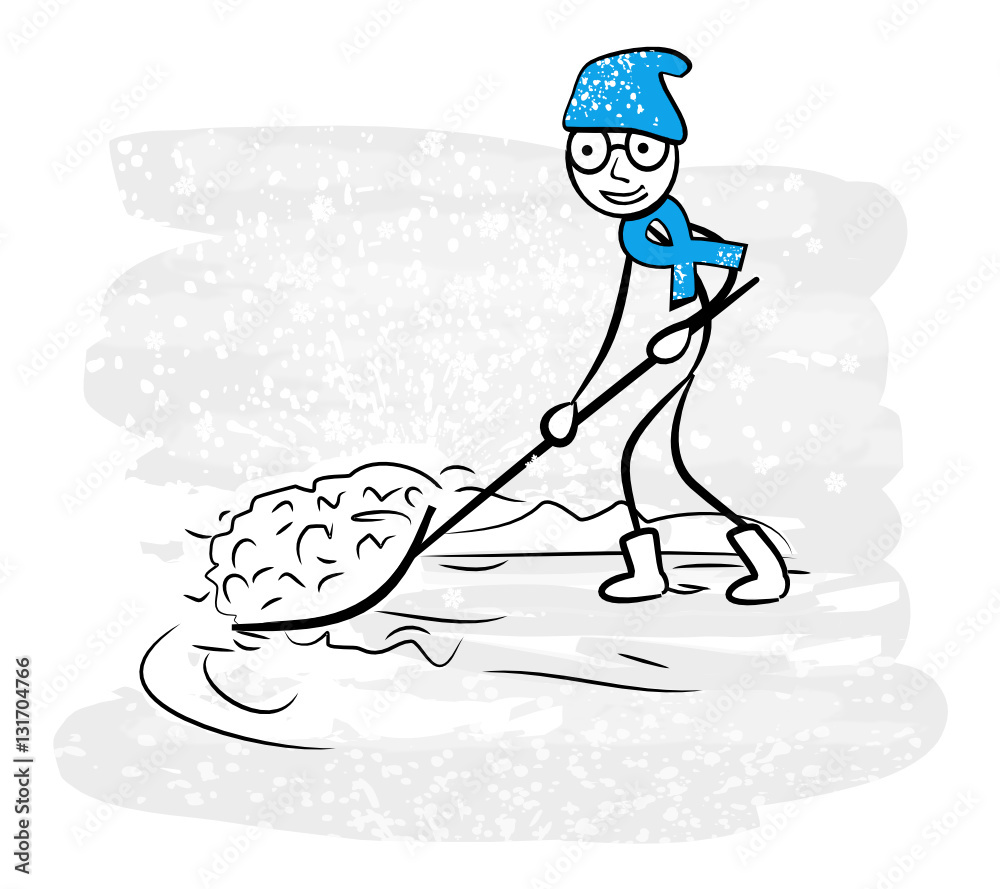 déneigement avec pelle à neige