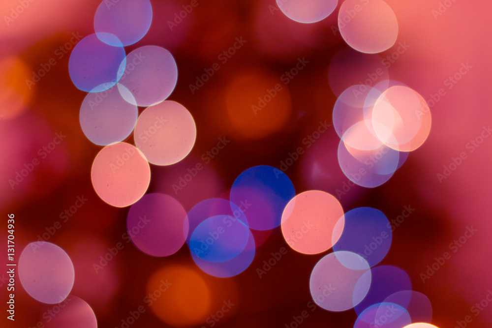 Fototapeta premium Colorful bokeh lights in blur night background