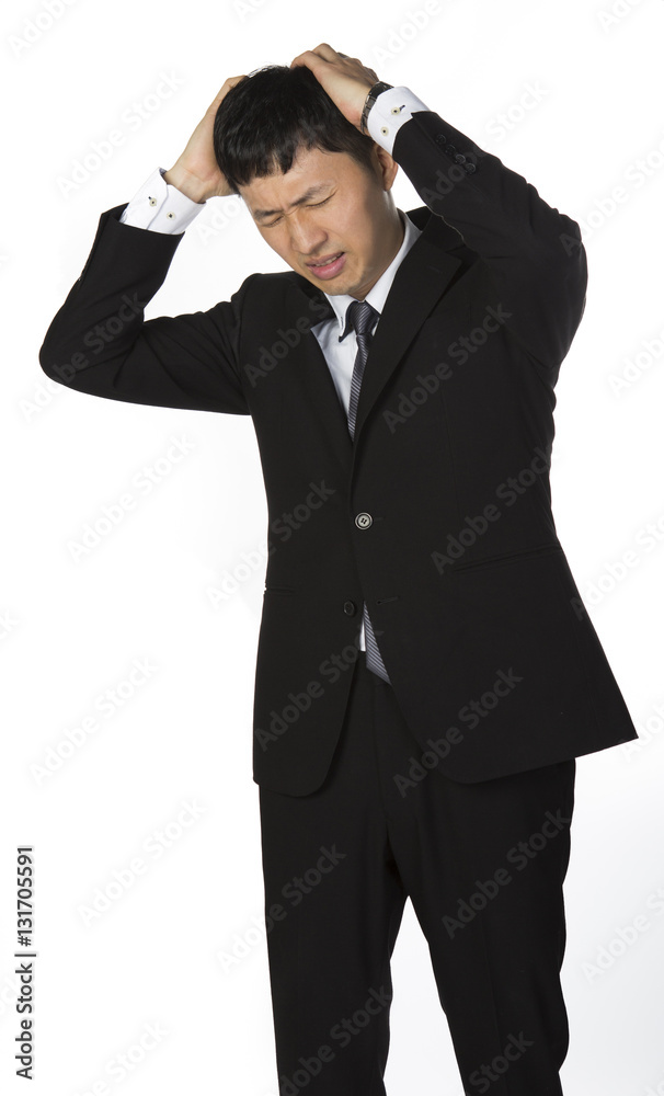 Businessman suffering from headache Businessman suffering from headache