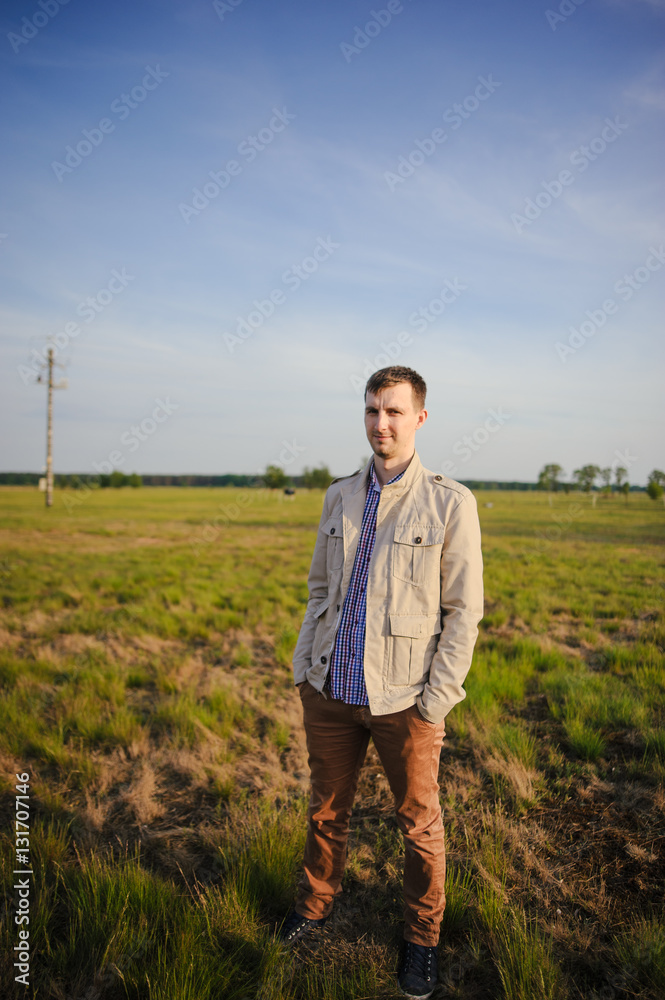 man on the meadow man on the meadow