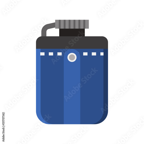 Tourist flask vector icon. Hiking water bottle illustration in flat design. Hip flask isolated on white background.