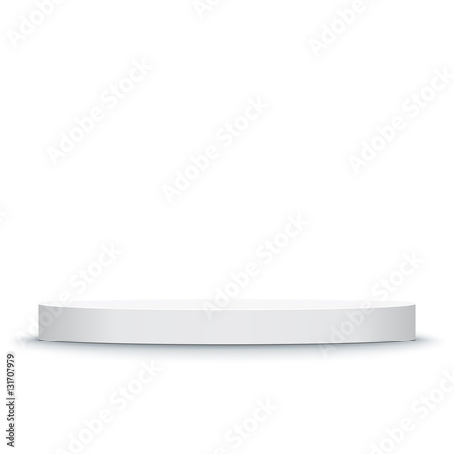 Round stage podium isolated. Vector illustration.