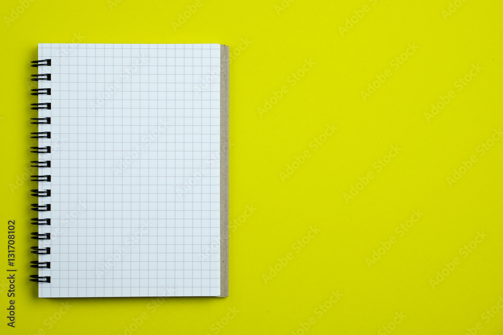 Blank open notebook. Blank open notebook.