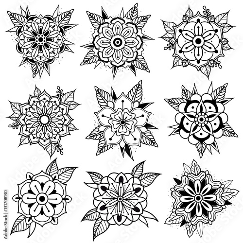 Vector Flowers anti-stress