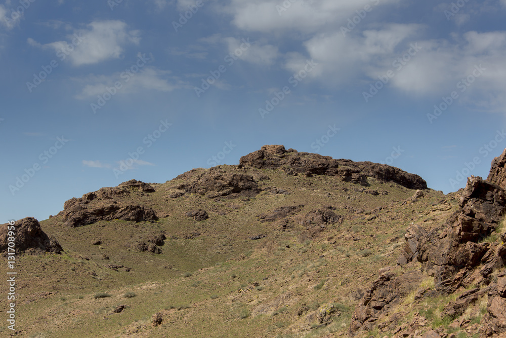 Die Hügellandschaft der südlichen Mongolei - Wüste Gobi Die Hügellandschaft der südlichen Mongolei - Wüste Gobi