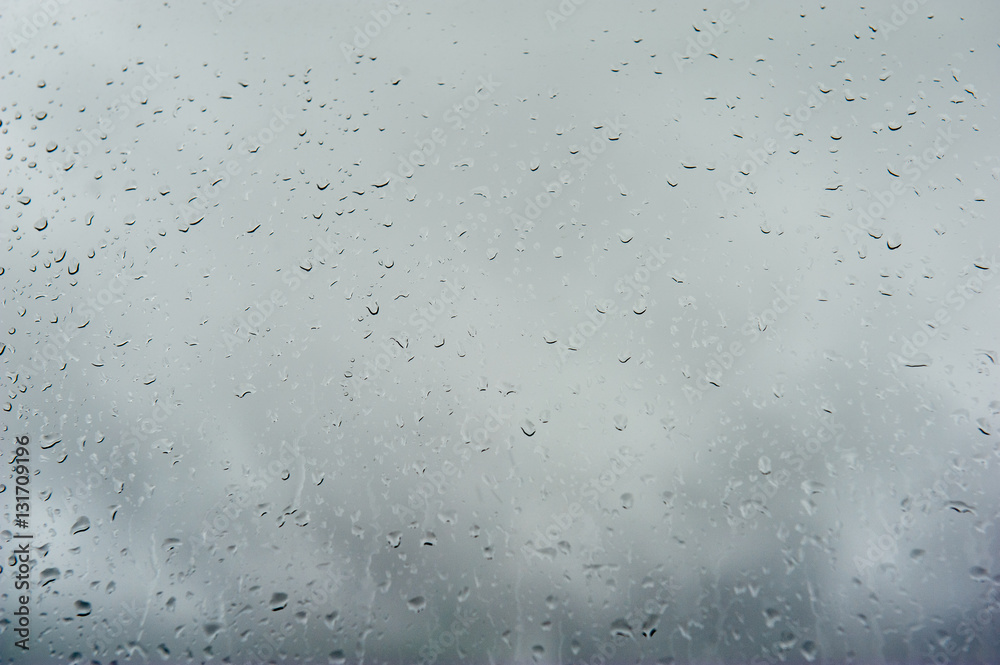 Drops of rain on the window Drops of rain on the window